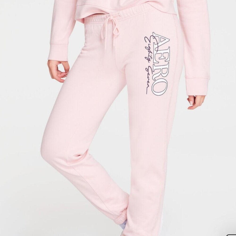 Aeropostale Light Pink Cinched Sweatpants
